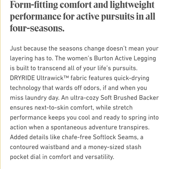 Burton Active Leggings - Picture 6 of 7